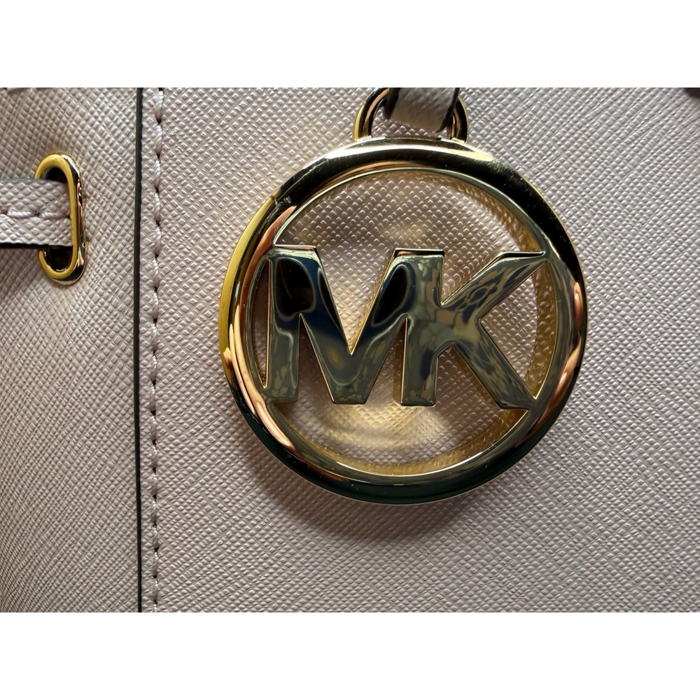 Michael Kors Gilly Large Drawstring Travel Tote Powder Blush Leather 35S1G2GT7L - Picture 3 of 12